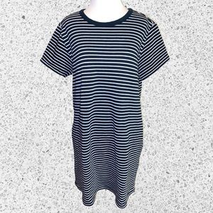 Rag and Bone Navy blue striped cotton shirt dress, w pockets! Yay! Size medium
